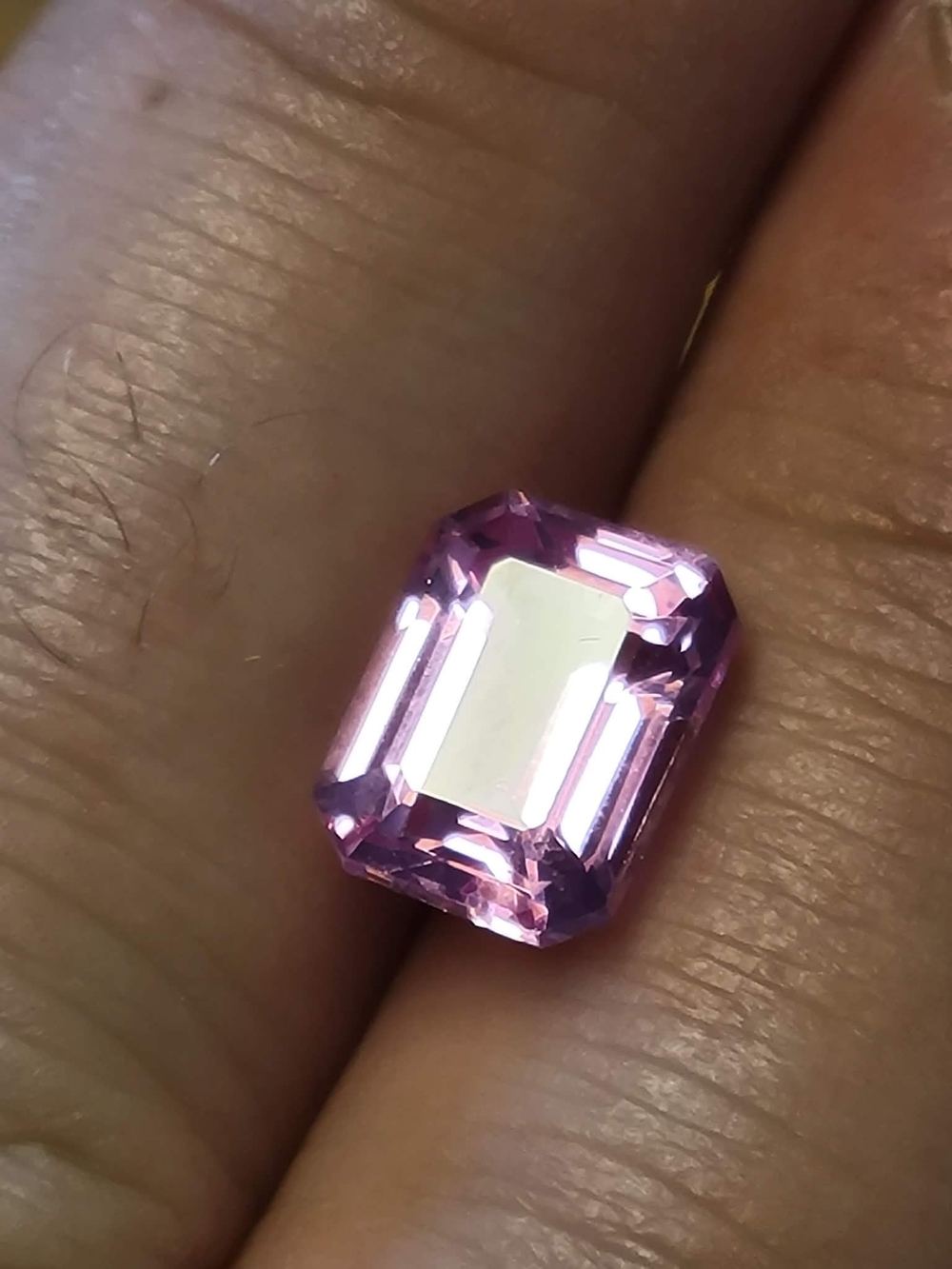Natural Pink Sapphire Emerald Cut Gemstone 5.35ct